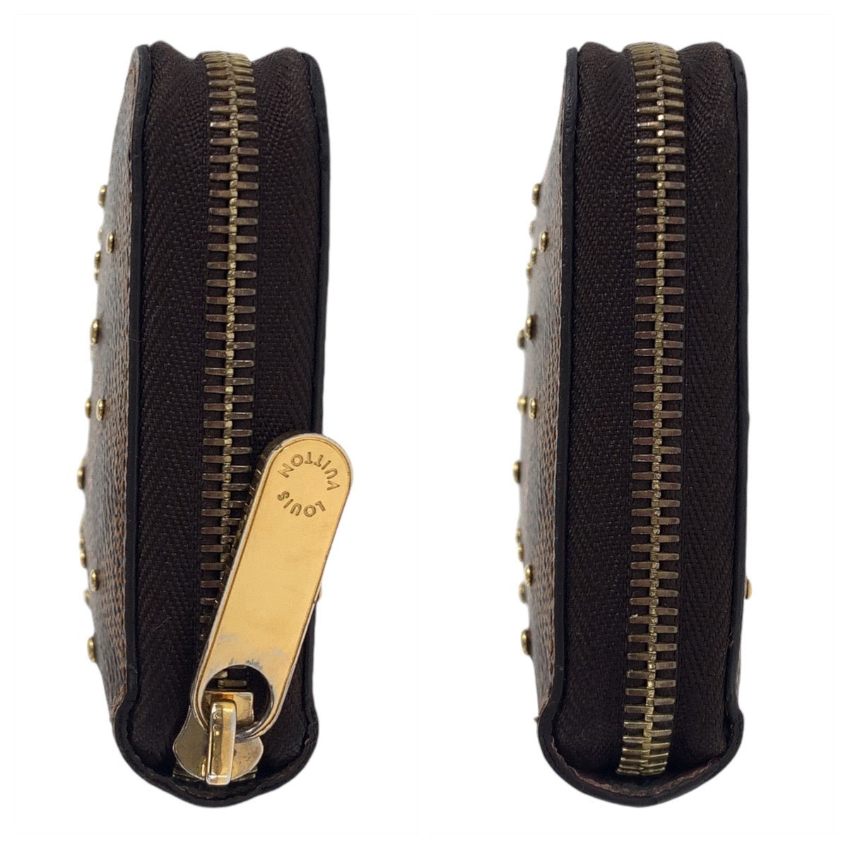 112137
LOUIS VUITTON ルイヴィトン ダミエ ジッピーウォレット ブラウン ゴールド金具 PVC N60473 長財布 ロングウォレット  レディース