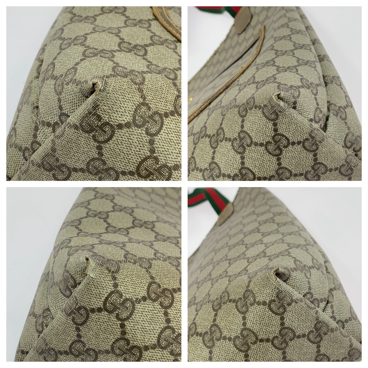 112134
GUCCI グッチ ヴィンテージ オールドグッチ シェリーライン インターロッキング ブラウン グレー ゴールド金具 GGスプリームキャンバス / レザー 39 02 003 トートバッグ ショルダーバッグ 男女兼用  レディース