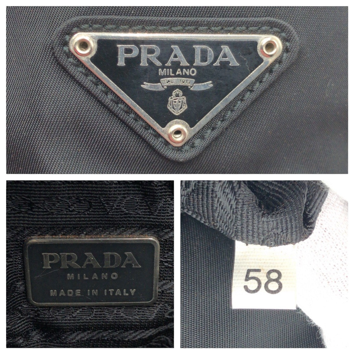 12919
PRADA プラダ テスート 三角ロゴ ブラック 黒 ナイロン トートバッグ ハンドバッグ  レディース