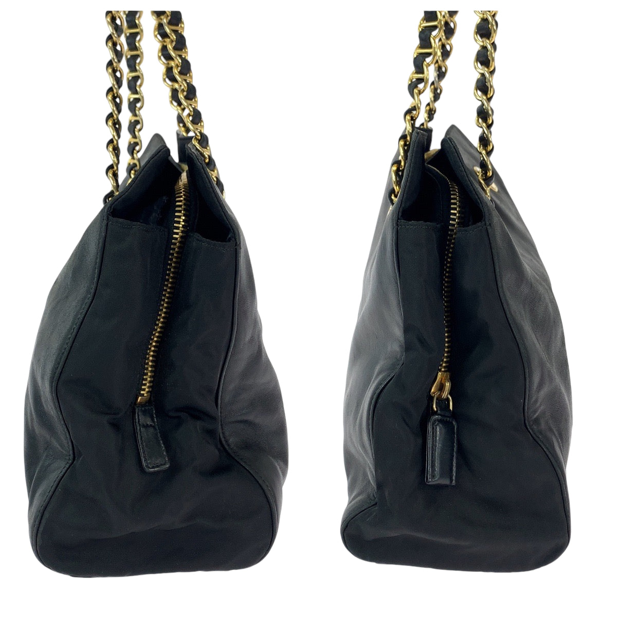 12131
PRADA プラダ ヴィンテージ ロゴ型押し ブラック 黒 ゴールド金具 レザー B4328 トートバッグ ショルダーバッグ  レディース AB33