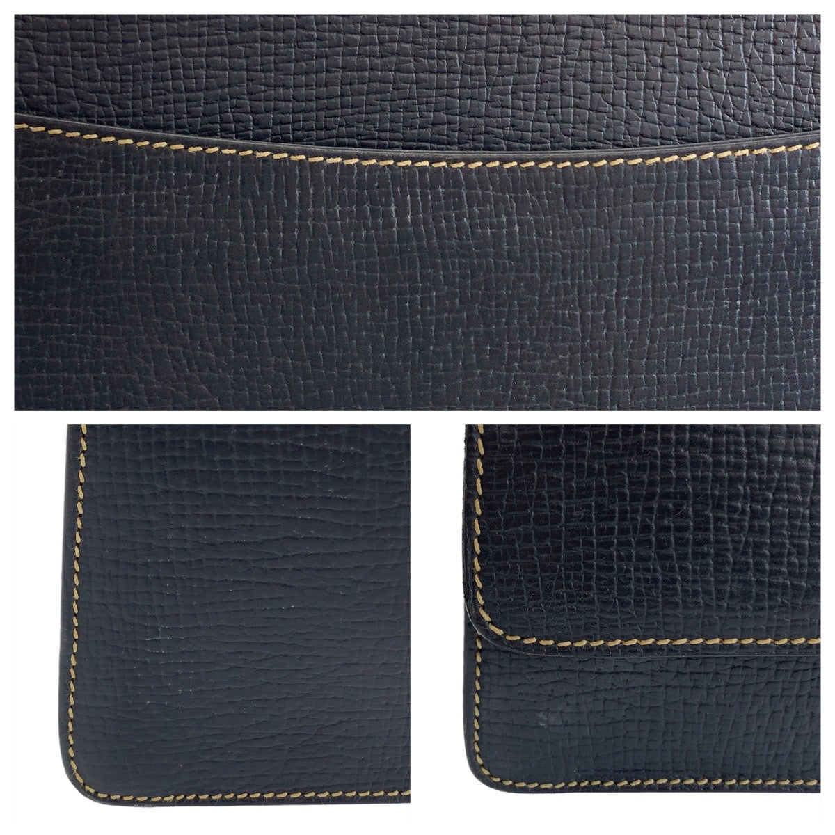 17992
LOEWE ロエベ ヴィンテージ バルセロナ ネイビー レザー ハンドバッグ  レディース AB40