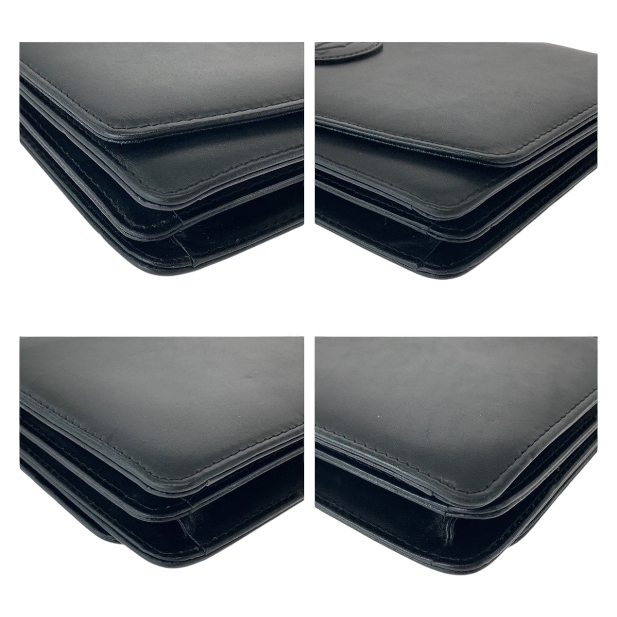 12126
CARTIER カルティエ ヴィンテージ マストライン ブラック ゴールド金具 カーフ クラッチバッグ セカンドバッグ 男女兼用  メンズ