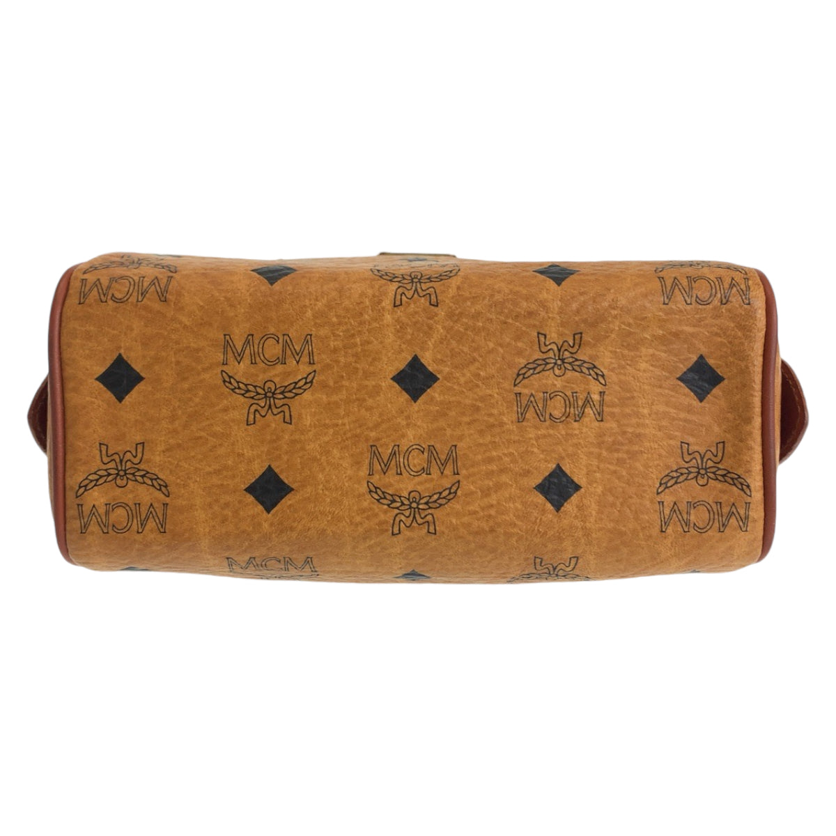 12125
MCM エム シー エム ヴィンテージ ロゴグラム コニャック ブラウン ゴールド金具 レザー HK362 ショルダーバッグ ミニボストンバッグ ハンドバッグ 2way  レディース A28