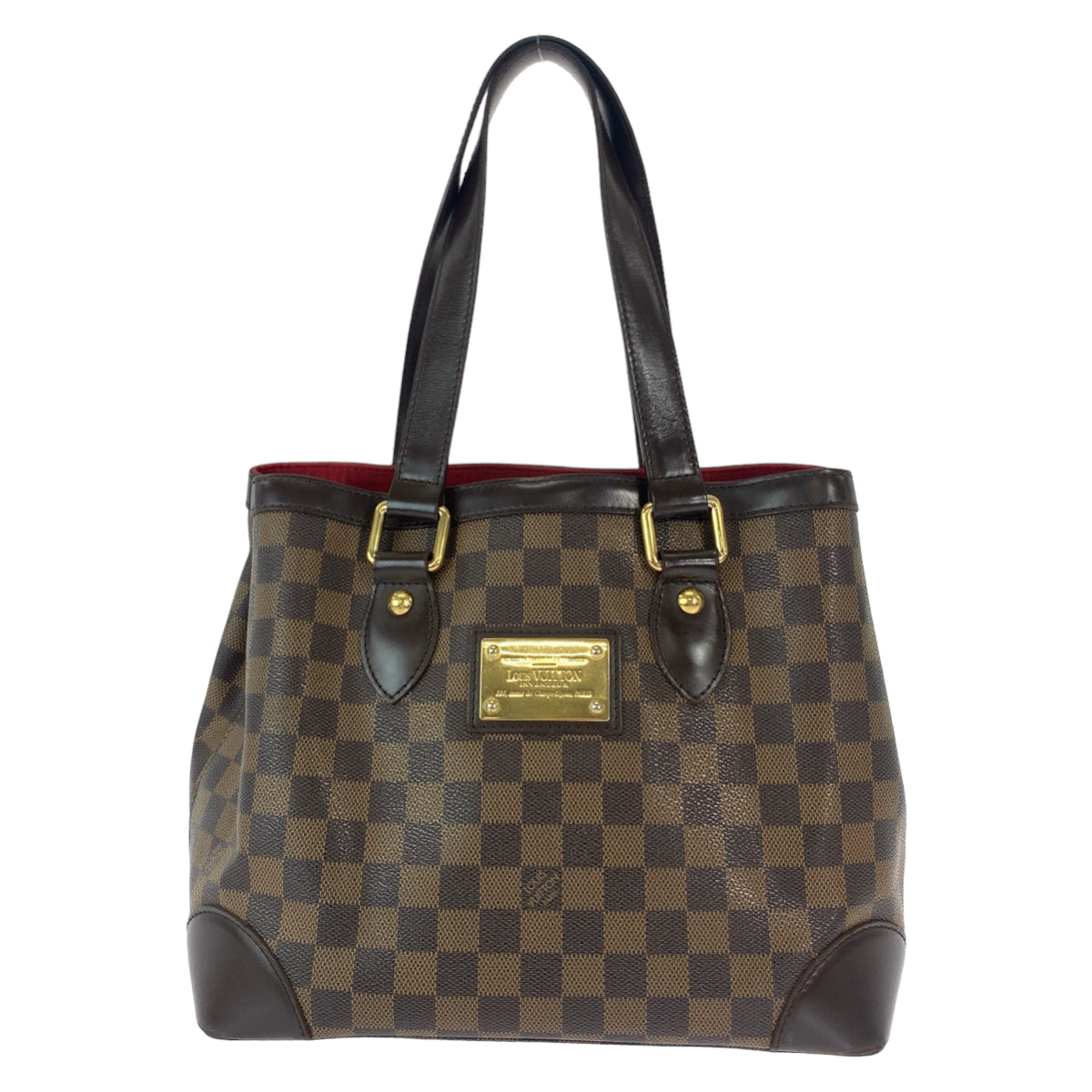 LOUIS VUITTON ルイヴィトン ダミエ ハムステッドPM ブラウン ゴールド金具 PVC N51205 トートバッグ ショルダーバッグ ハンドバッグ  レディース