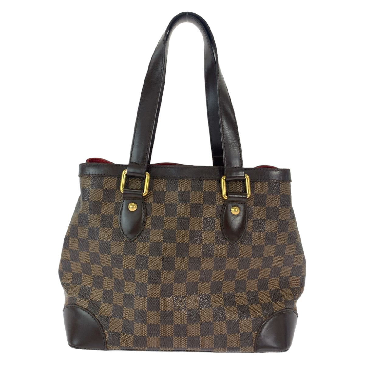 LOUIS VUITTON ルイヴィトン ダミエ ハムステッドPM ブラウン ゴールド金具 PVC N51205 トートバッグ ショルダーバッグ ハンドバッグ  レディース