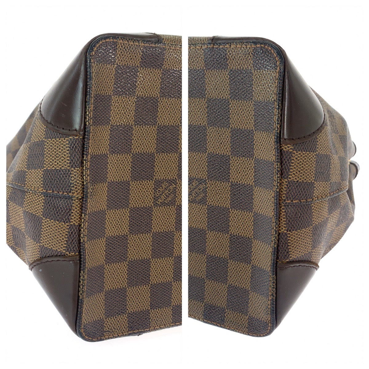 LOUIS VUITTON ルイヴィトン ダミエ ハムステッドPM ブラウン ゴールド金具 PVC N51205 トートバッグ ショルダーバッグ ハンドバッグ  レディース