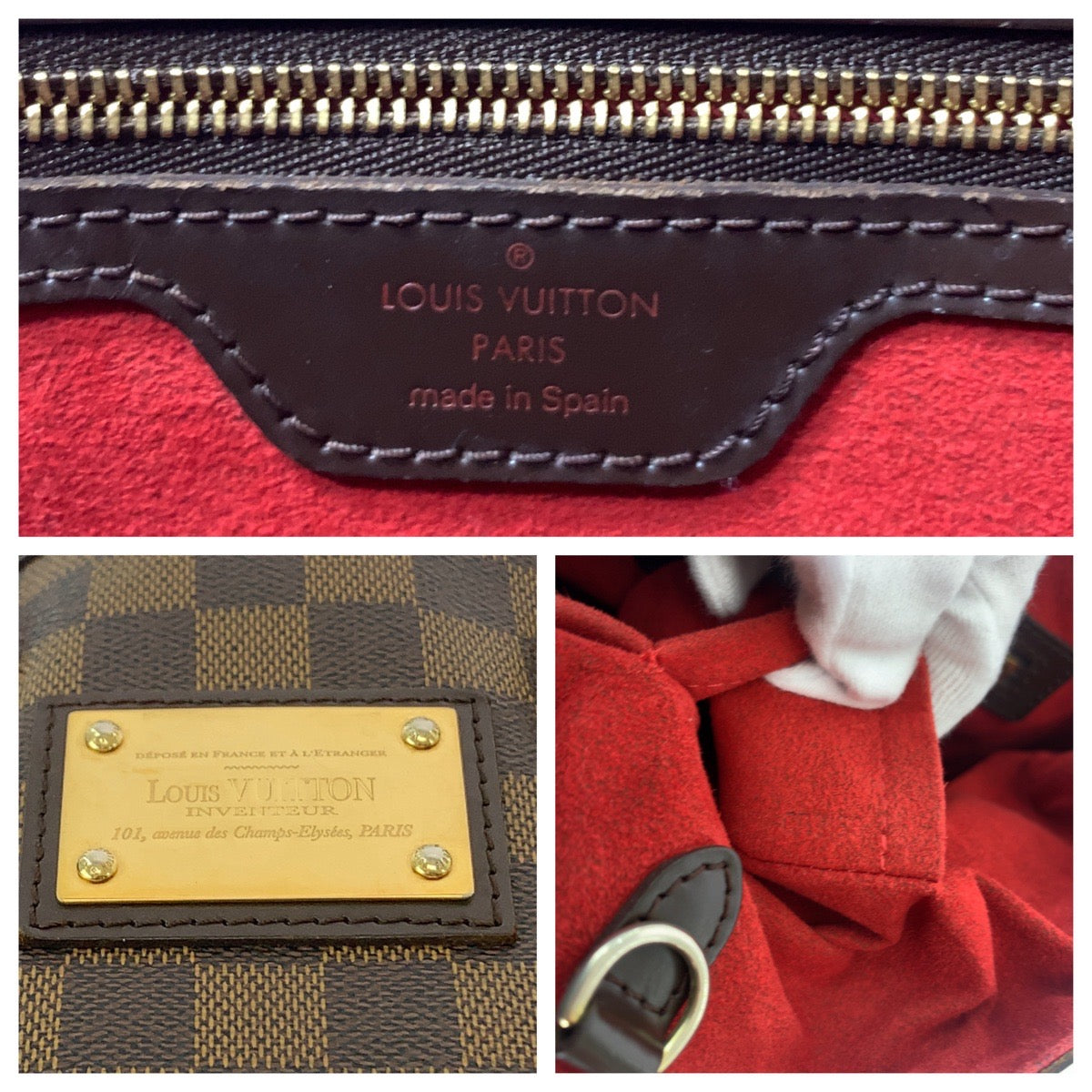 LOUIS VUITTON ルイヴィトン ダミエ ハムステッドPM ブラウン ゴールド金具 PVC N51205 トートバッグ ショルダーバッグ ハンドバッグ  レディース