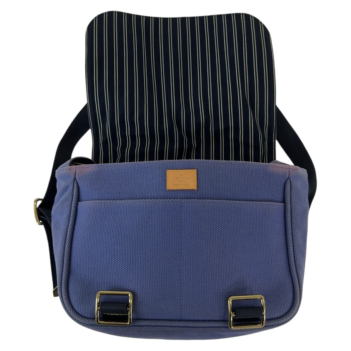 12124
LOUIS VUITTON ルイヴィトン アンティグア ブザスPM ブルー ゴールド金具 キャンバス M40073 斜め掛け ショルダーバッグ 男女兼用  レディース