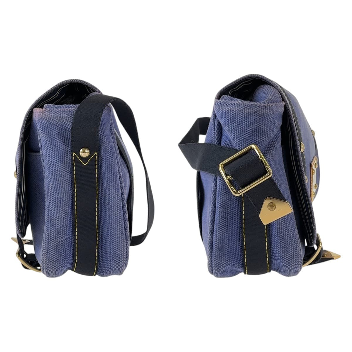 12124
LOUIS VUITTON ルイヴィトン アンティグア ブザスPM ブルー ゴールド金具 キャンバス M40073 斜め掛け ショルダーバッグ 男女兼用  レディース