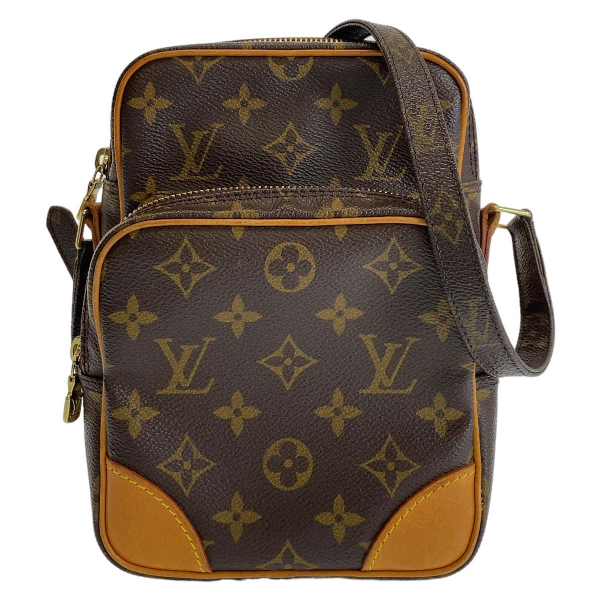 112119
LOUIS VUITTON ルイヴィトン モノグラム アマゾン ブラウン ゴールド金具 PVC / レザー M45236 斜め掛け ショルダーバッグ ポシェット  レディース