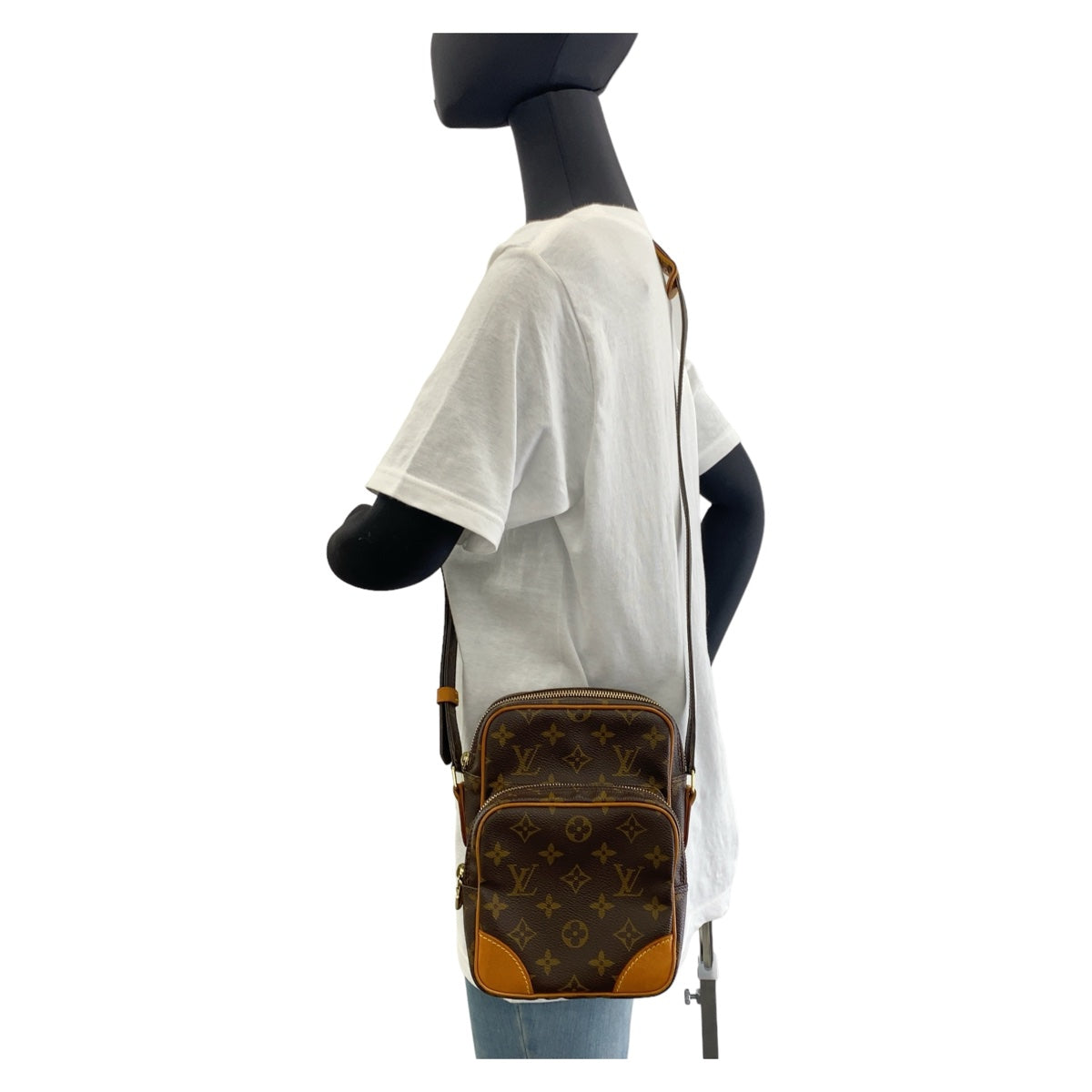 112119
LOUIS VUITTON ルイヴィトン モノグラム アマゾン ブラウン ゴールド金具 PVC / レザー M45236 斜め掛け ショルダーバッグ ポシェット  レディース
