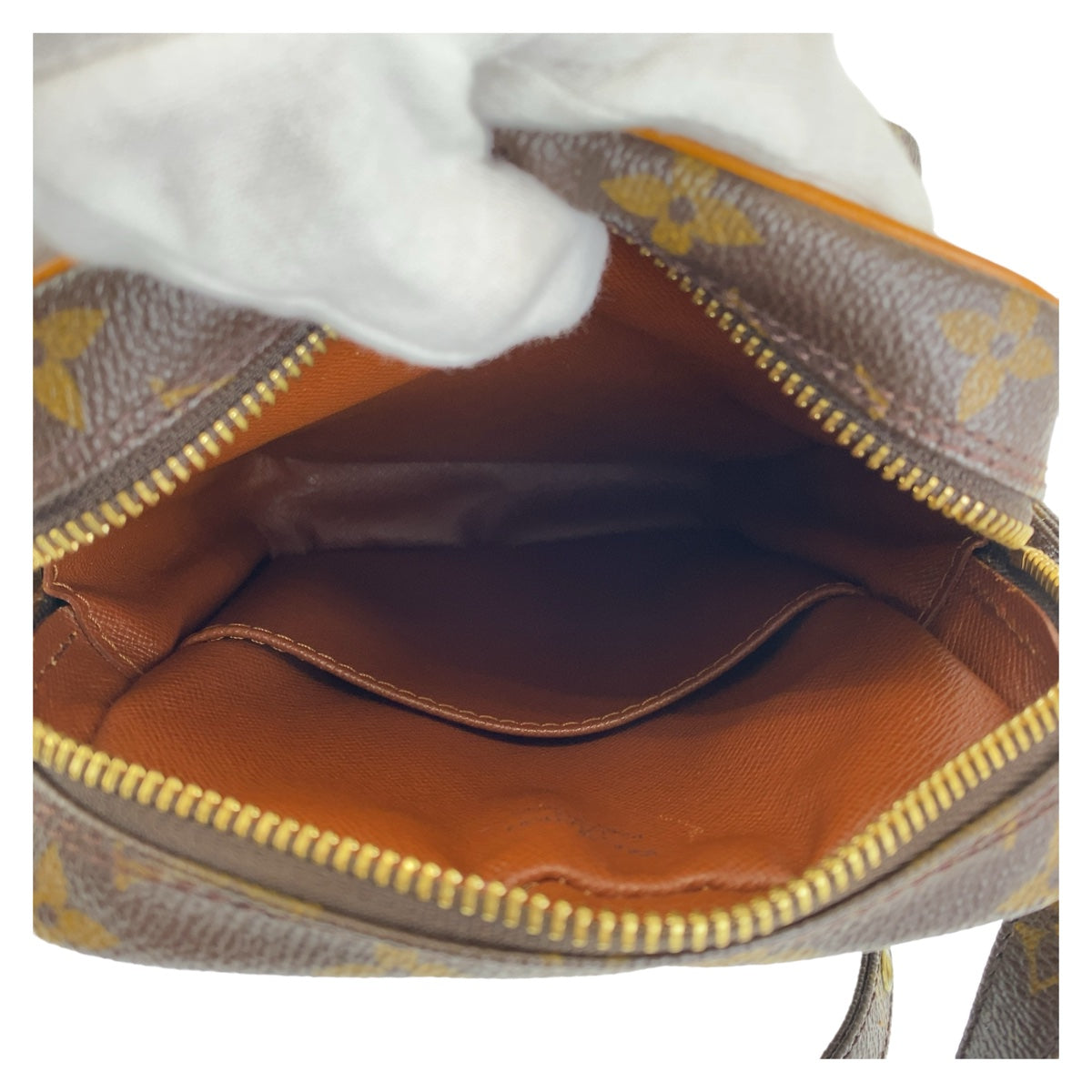 112119
LOUIS VUITTON ルイヴィトン モノグラム アマゾン ブラウン ゴールド金具 PVC / レザー M45236 斜め掛け ショルダーバッグ ポシェット  レディース