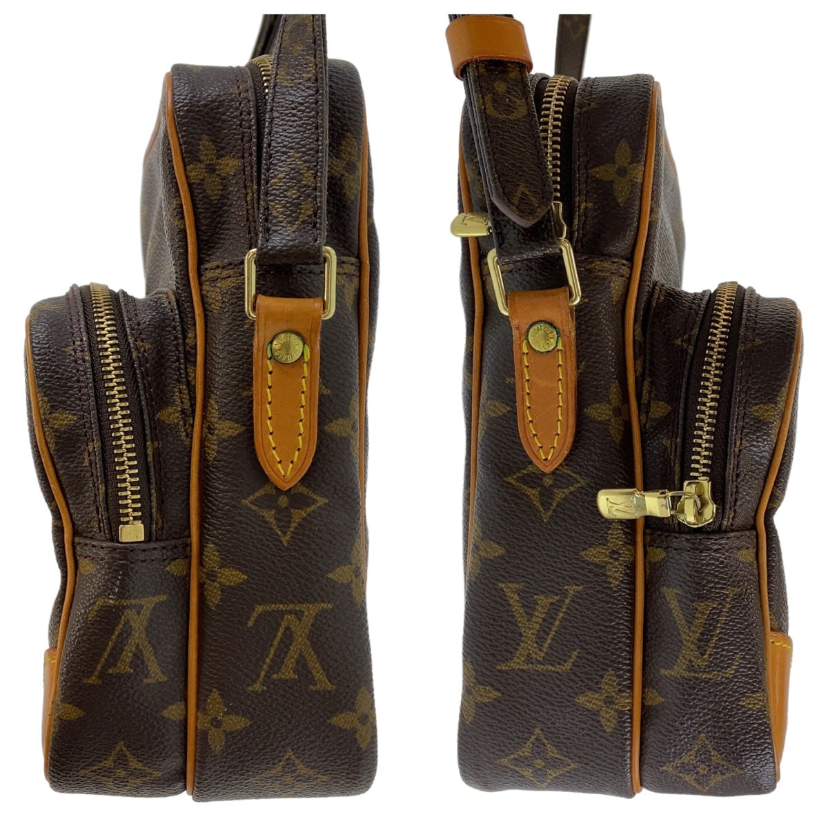 112119
LOUIS VUITTON ルイヴィトン モノグラム アマゾン ブラウン ゴールド金具 PVC / レザー M45236 斜め掛け ショルダーバッグ ポシェット  レディース