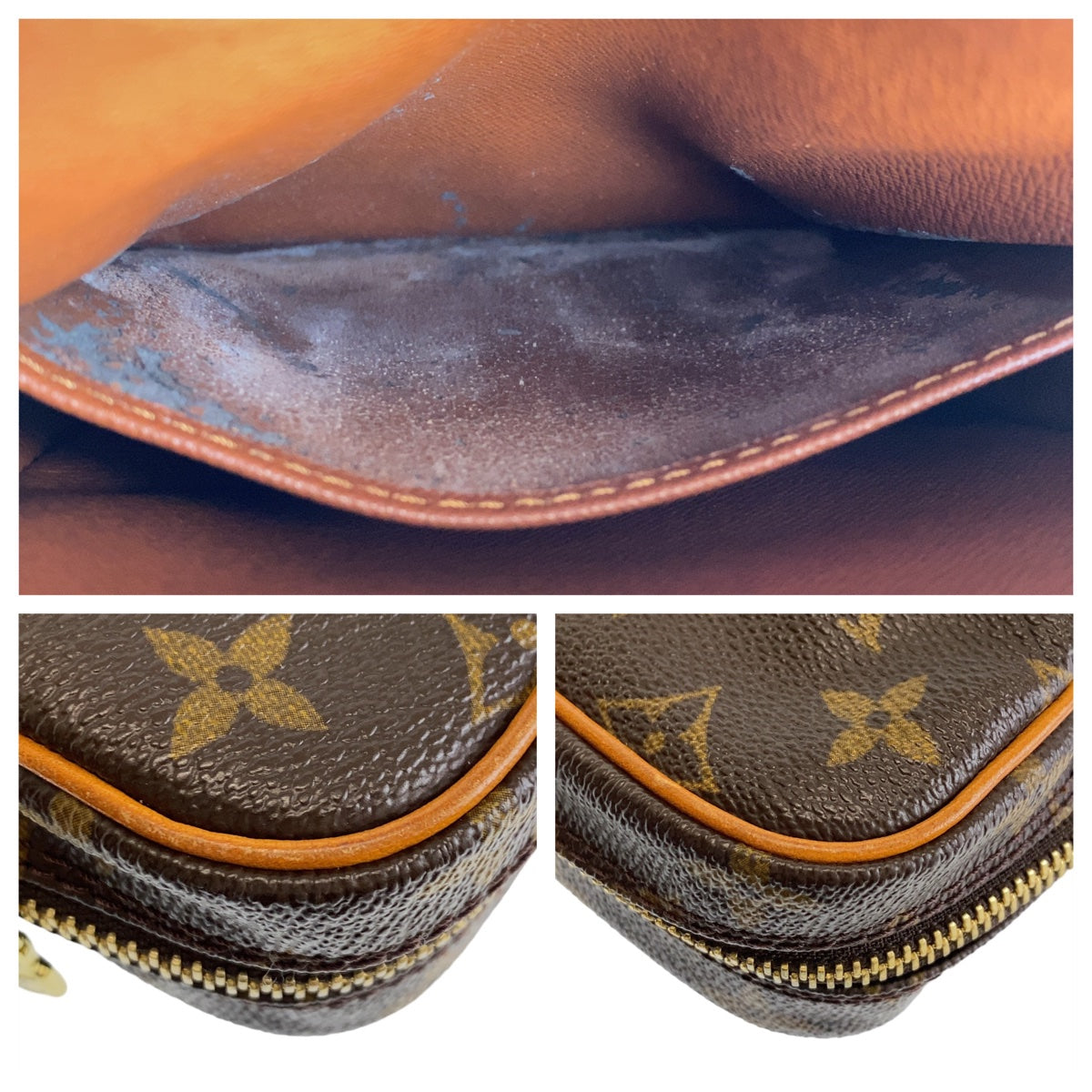 112119
LOUIS VUITTON ルイヴィトン モノグラム アマゾン ブラウン ゴールド金具 PVC / レザー M45236 斜め掛け ショルダーバッグ ポシェット  レディース