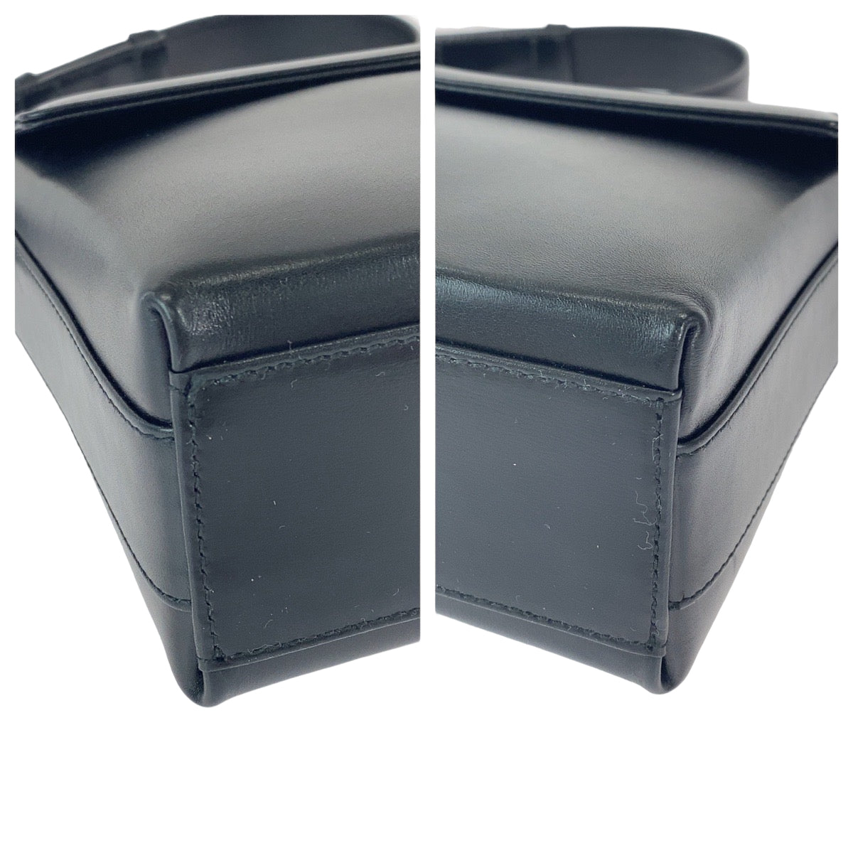 18005
Salvatore Ferragamo サルヴァトーレフェラガモ ヴァラ ブラック 黒 シルバー金具 レザー ショルダーバッグ  レディース A38