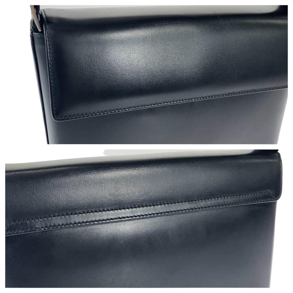 18005
Salvatore Ferragamo サルヴァトーレフェラガモ ヴァラ ブラック 黒 シルバー金具 レザー ショルダーバッグ レディース A38
