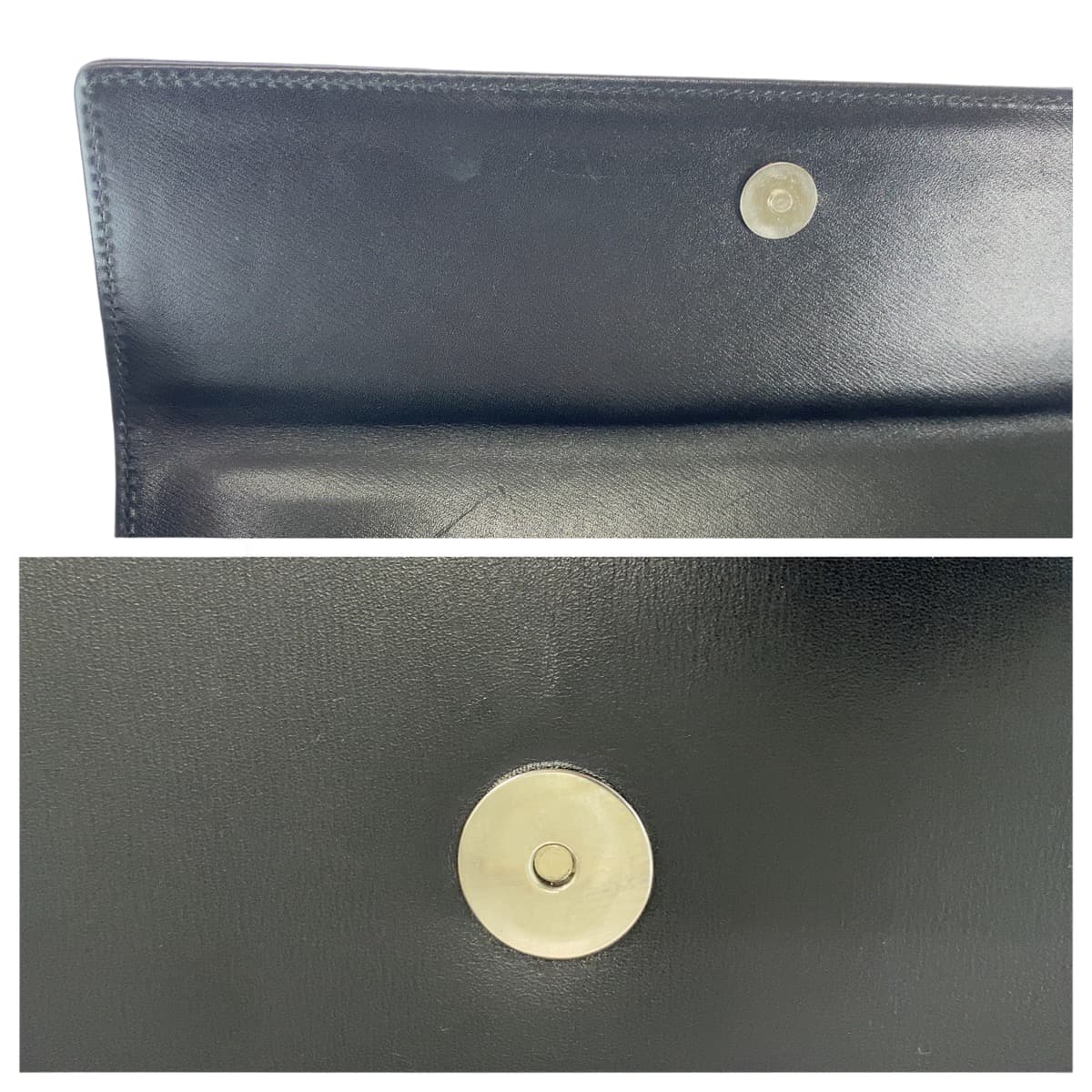 18005
Salvatore Ferragamo サルヴァトーレフェラガモ ヴァラ ブラック 黒 シルバー金具 レザー ショルダーバッグ レディース A38
