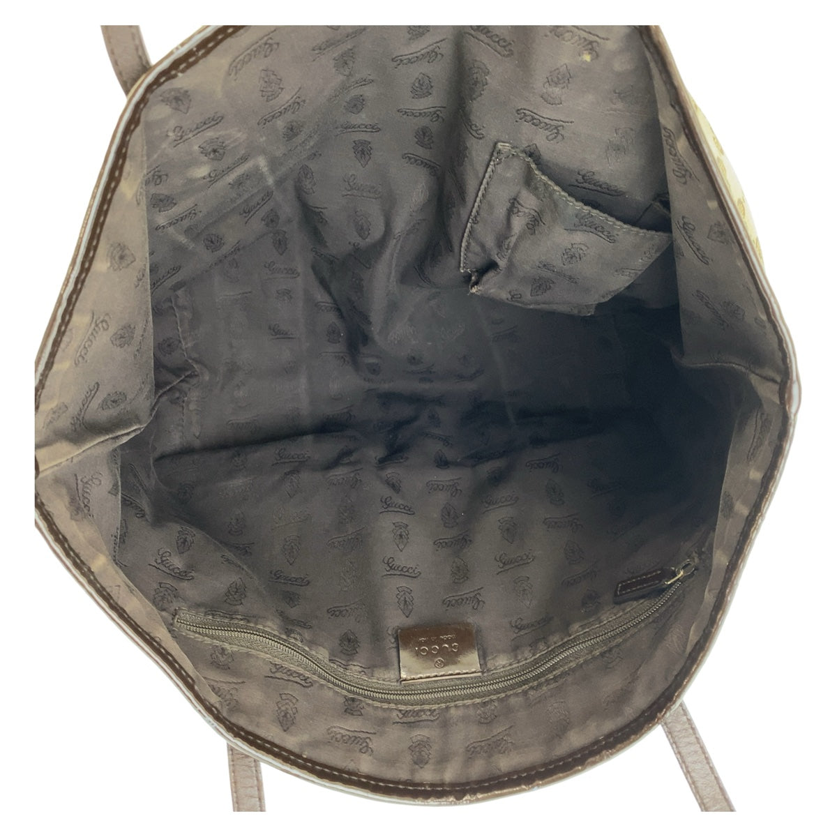 2113
GUCCI グッチ シェリーライン ベージュ ブラウン ゴールド金具 GGキャンバス / エナメル 211971 トートバッグ ショルダーバッグ  レディース