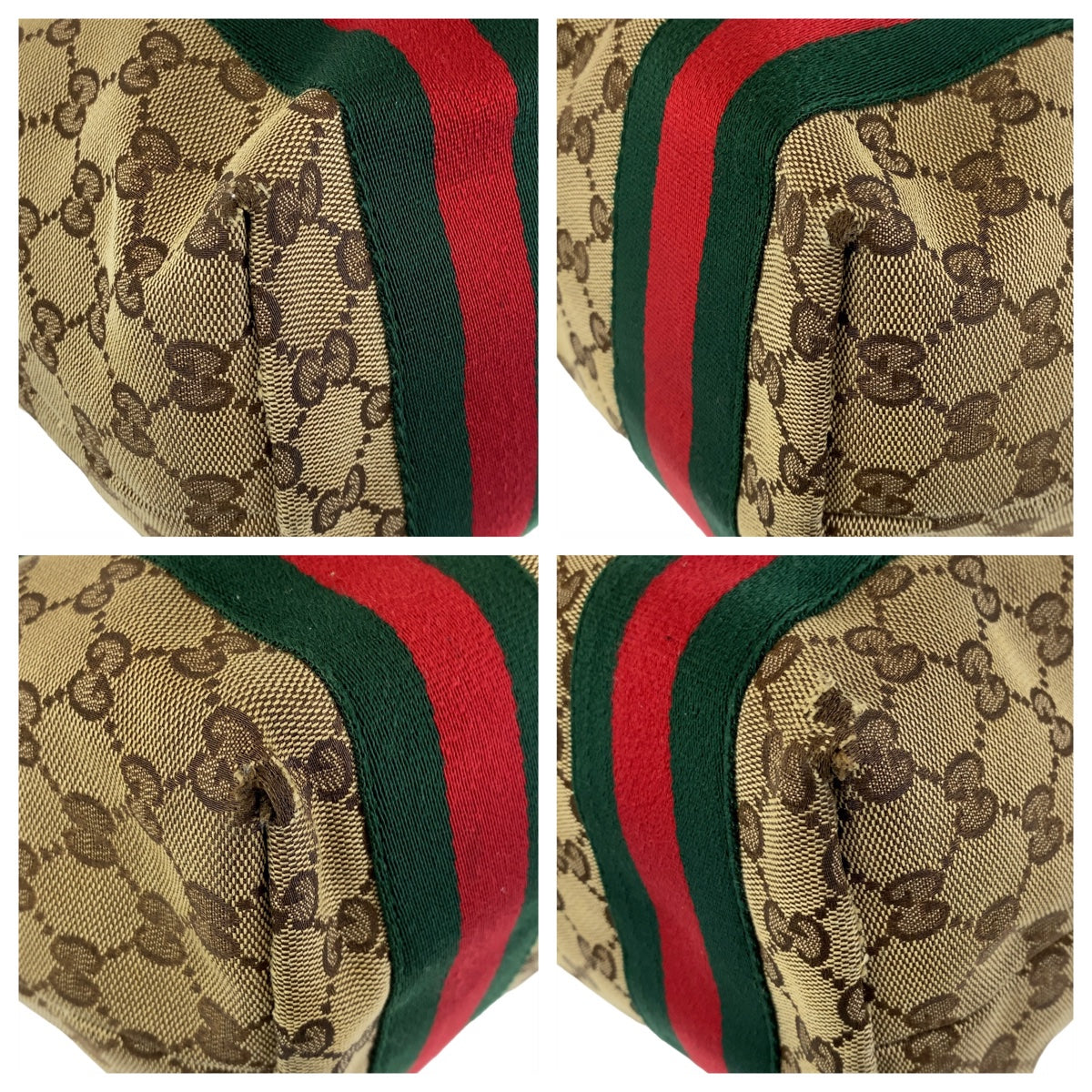 2113
GUCCI グッチ シェリーライン ベージュ ブラウン ゴールド金具 GGキャンバス / エナメル 211971 トートバッグ ショルダーバッグ  レディース