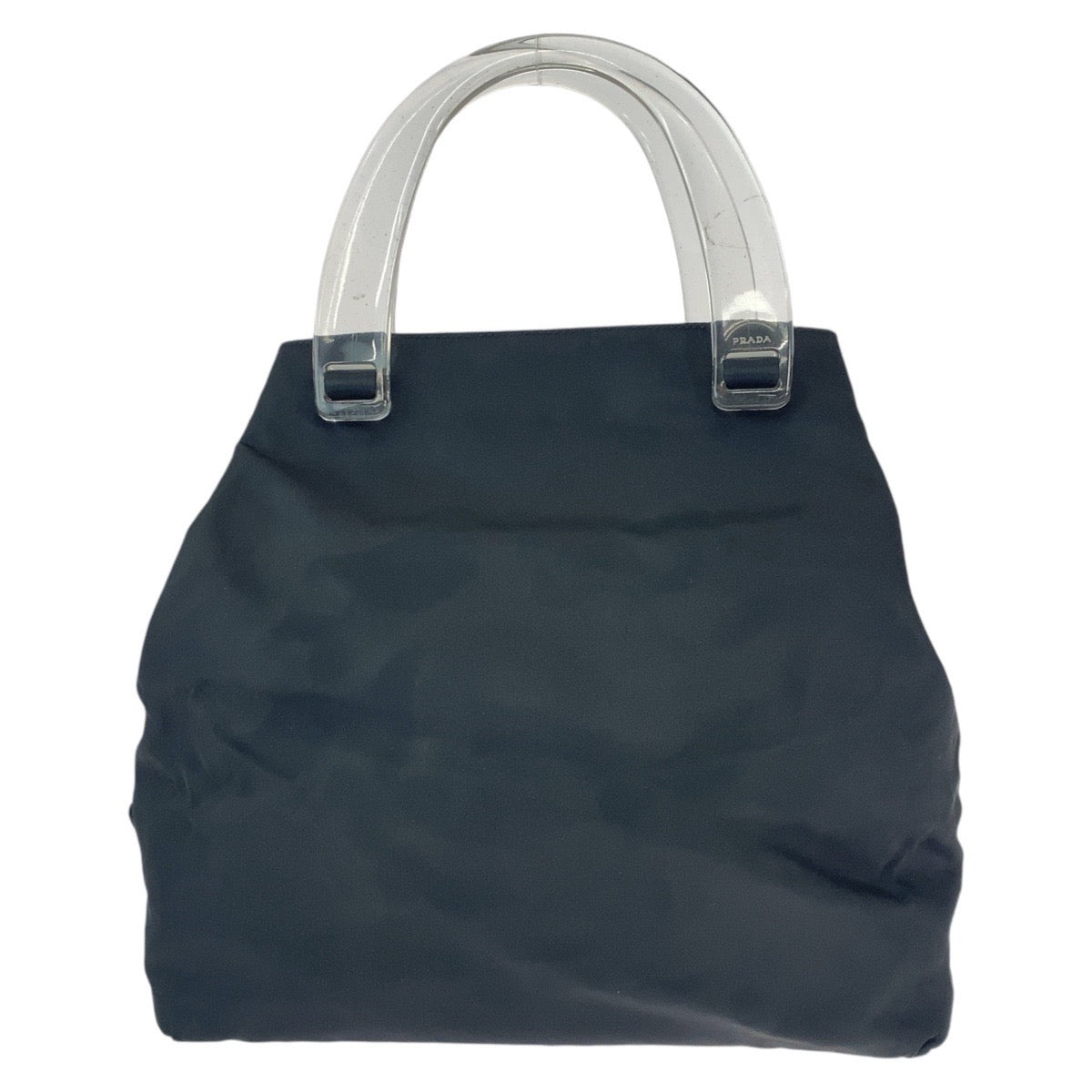 12111
PRADA プラダ テスート 三角ロゴプレート ブラック 黒 シルバー金具 ナイロン / プラスチック トートバッグ ハンドバッグ  レディース
