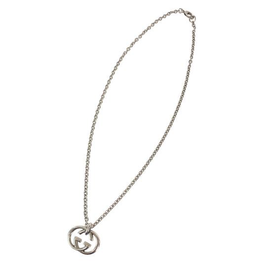 12099
GUCCI グッチ インターロッキング GGロゴ 男女兼用 シルバー シルバー925 190484 ネックレス ペンダント  レディース