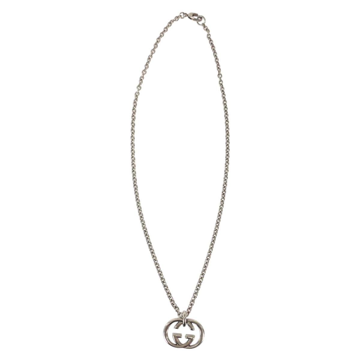 12099
GUCCI グッチ インターロッキング GGロゴ 男女兼用 シルバー シルバー925 190484 ネックレス ペンダント  レディース
