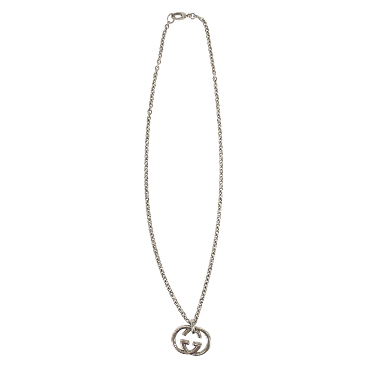 12099
GUCCI グッチ インターロッキング GGロゴ 男女兼用 シルバー シルバー925 190484 ネックレス ペンダント  レディース