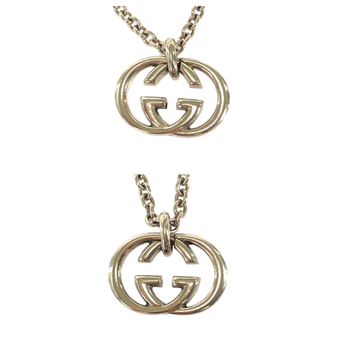 12099
GUCCI グッチ インターロッキング GGロゴ 男女兼用 シルバー シルバー925 190484 ネックレス ペンダント  レディース
