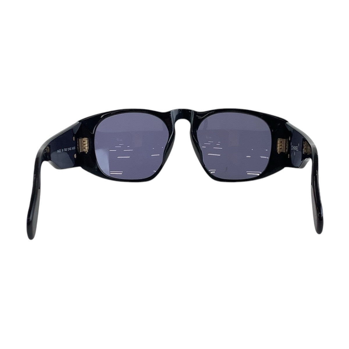 CHANEL シャネル ヴィンテージ マトラッセ ココマーク ブラック 黒 ゴールド金具 プラスチック 01450 94305 サングラス ウェリントン  レディース