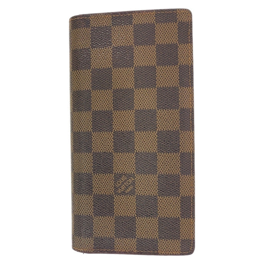 12093
LOUIS VUITTON ルイヴィトン ダミエ ポルトフォイユ ブラザ ブラウン ゴールド金具 PVC N60017 長財布 ロングウォレット  メンズ