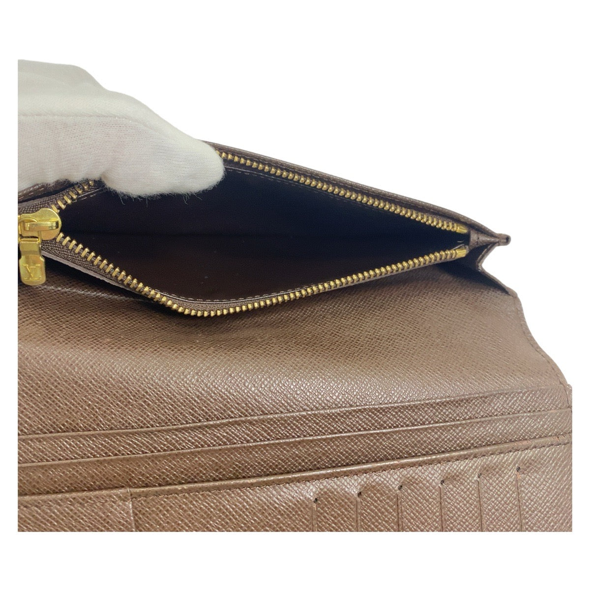 12093
LOUIS VUITTON ルイヴィトン ダミエ ポルトフォイユ ブラザ ブラウン ゴールド金具 PVC N60017 長財布 ロングウォレット  メンズ