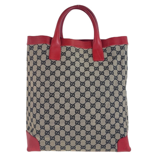 GUCCI グッチ GG柄 レッド グレー  GGキャンバス / レザー 002 1121 トートバッグ  レディース