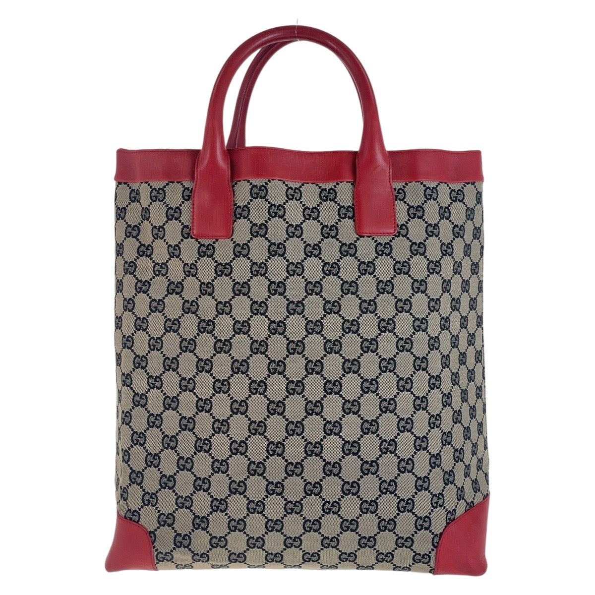 GUCCI グッチ GG柄 レッド グレー  GGキャンバス / レザー 002 1121 トートバッグ  レディース