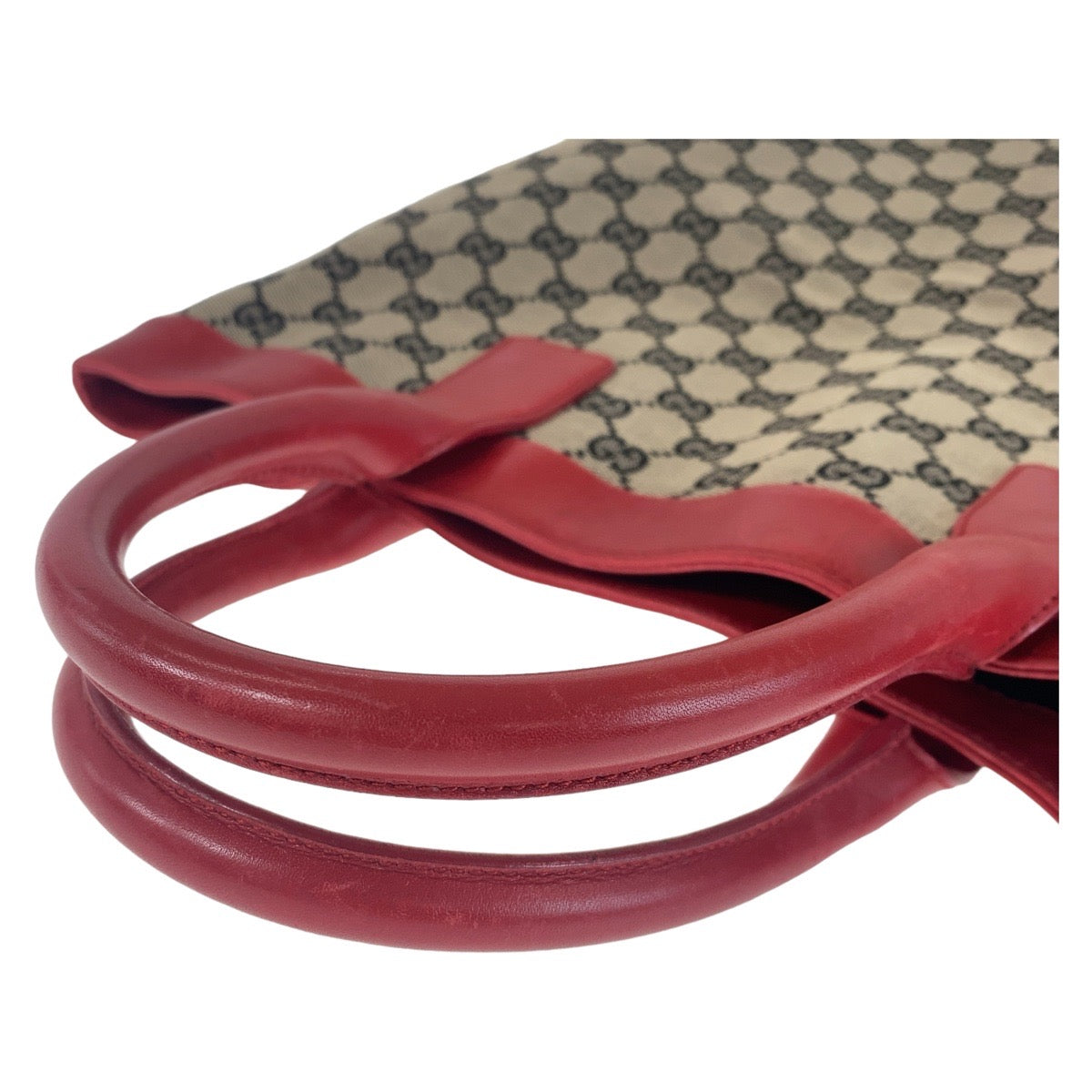 GUCCI グッチ GG柄 レッド グレー  GGキャンバス / レザー 002 1121 トートバッグ  レディース