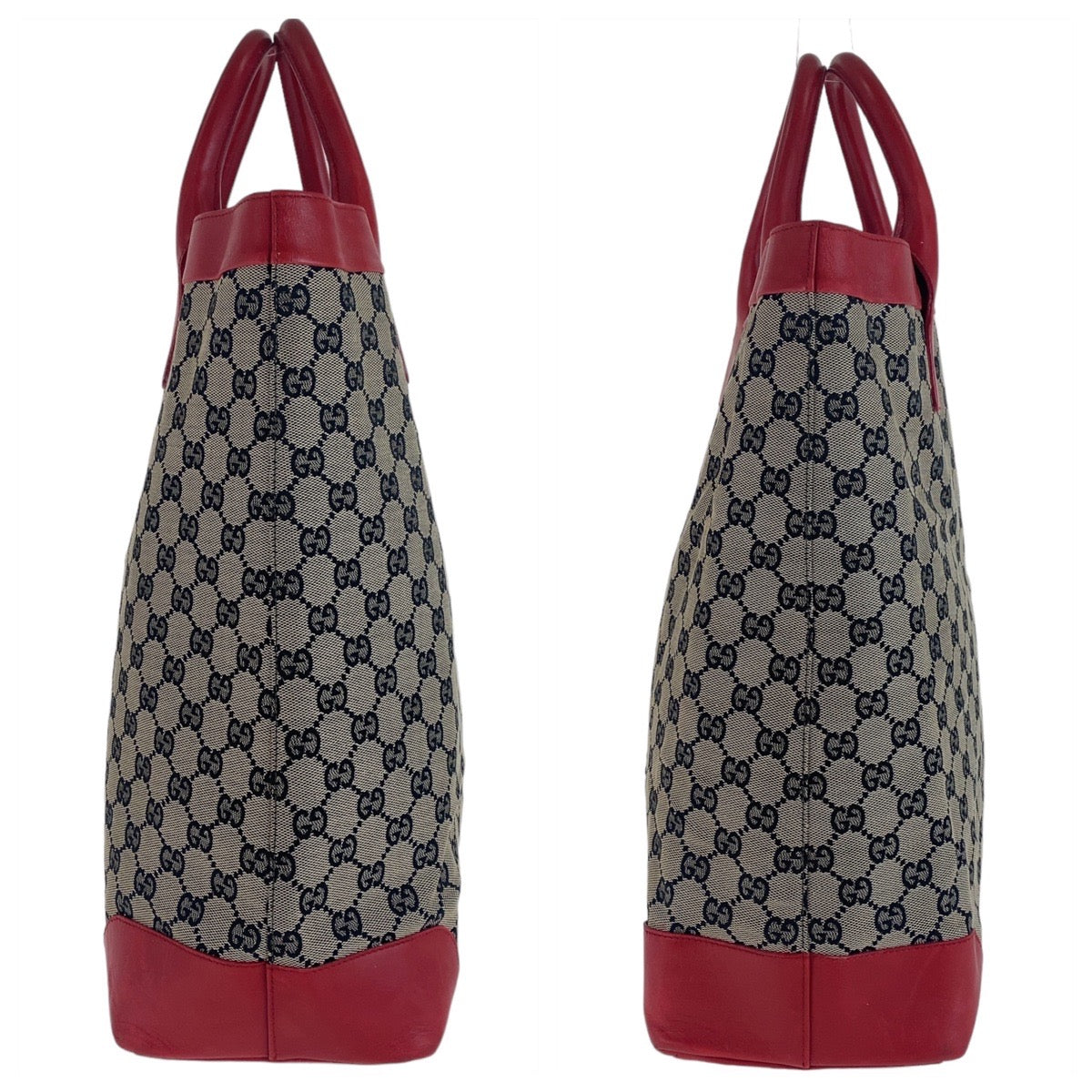GUCCI グッチ GG柄 レッド グレー  GGキャンバス / レザー 002 1121 トートバッグ  レディース