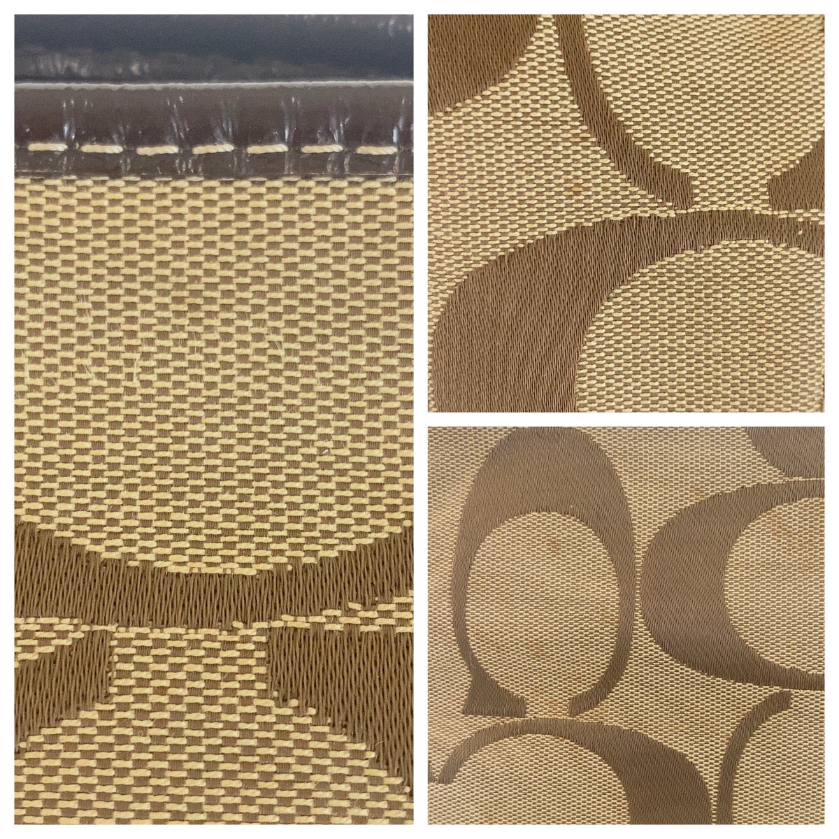 12086
 COACH Signature Brown Beige Silver Hardware Canvas/Leather Tote Bag Shoulder Bag for Women