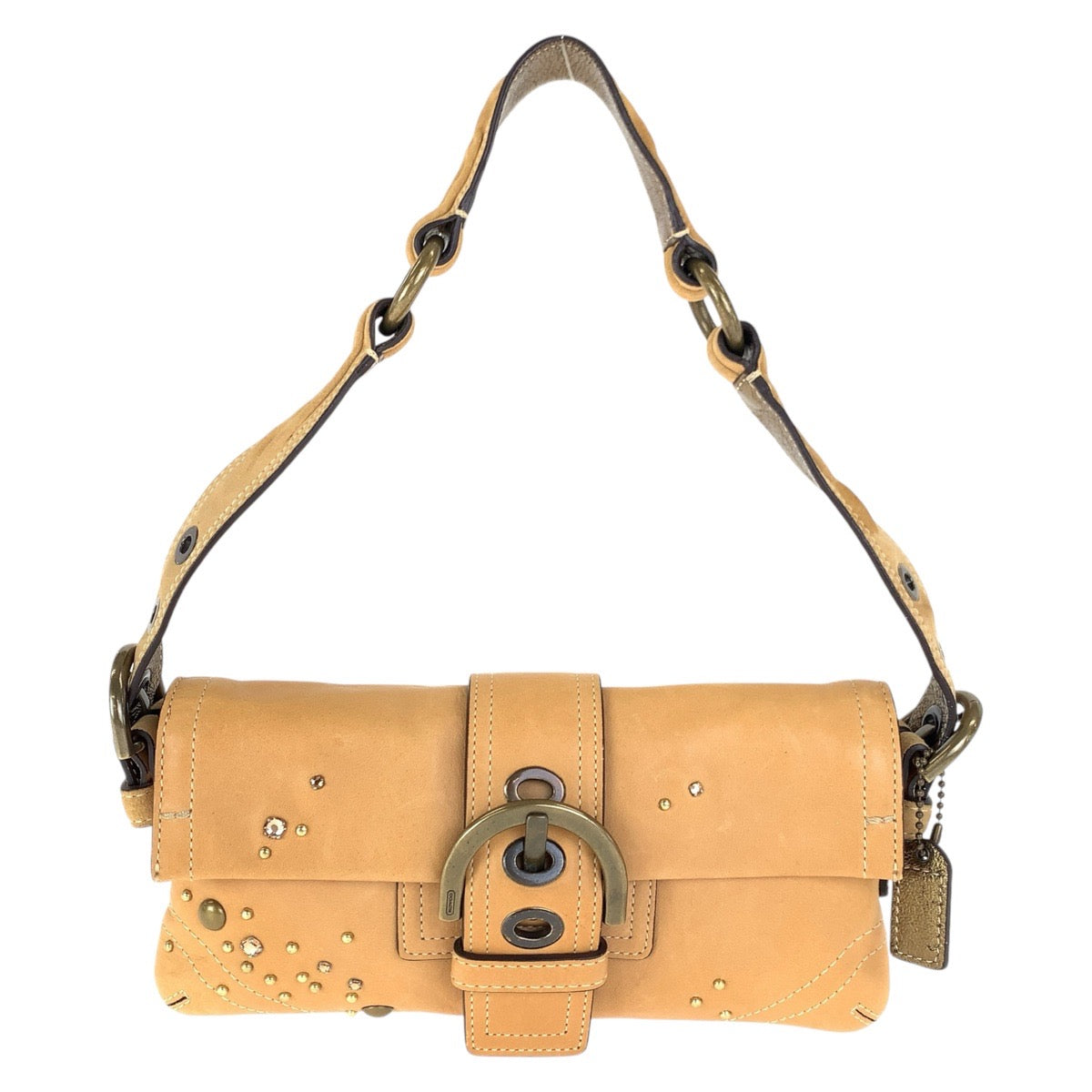 COACH コーチ ベージュ キャメル ゴールド金具 レザー C05S-8A29 ショルダーバッグ  レディース