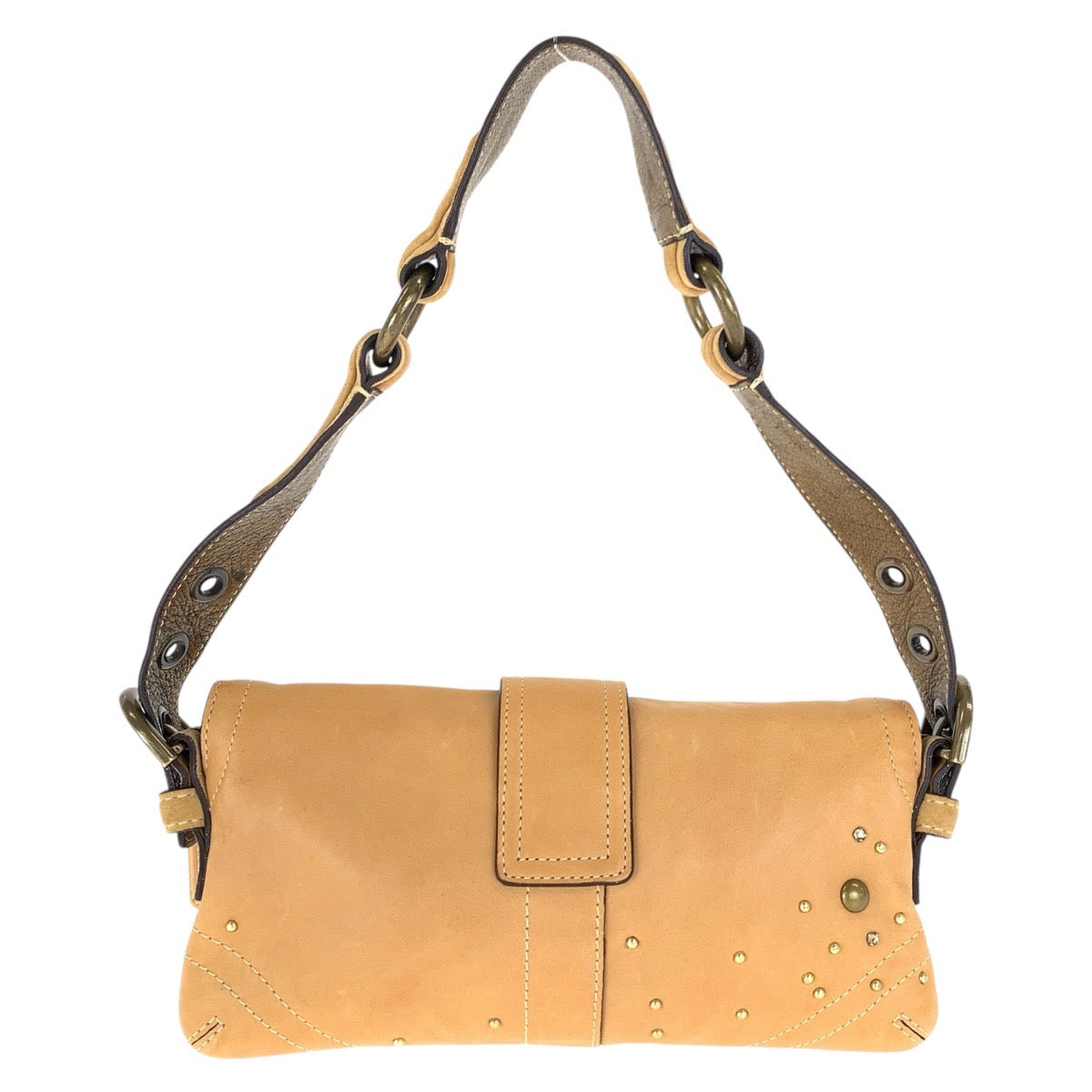 COACH コーチ ベージュ キャメル ゴールド金具 レザー C05S-8A29 ショルダーバッグ  レディース