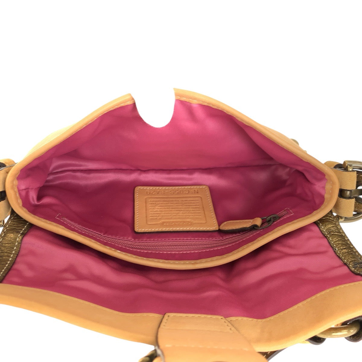COACH コーチ ベージュ キャメル ゴールド金具 レザー C05S-8A29 ショルダーバッグ  レディース