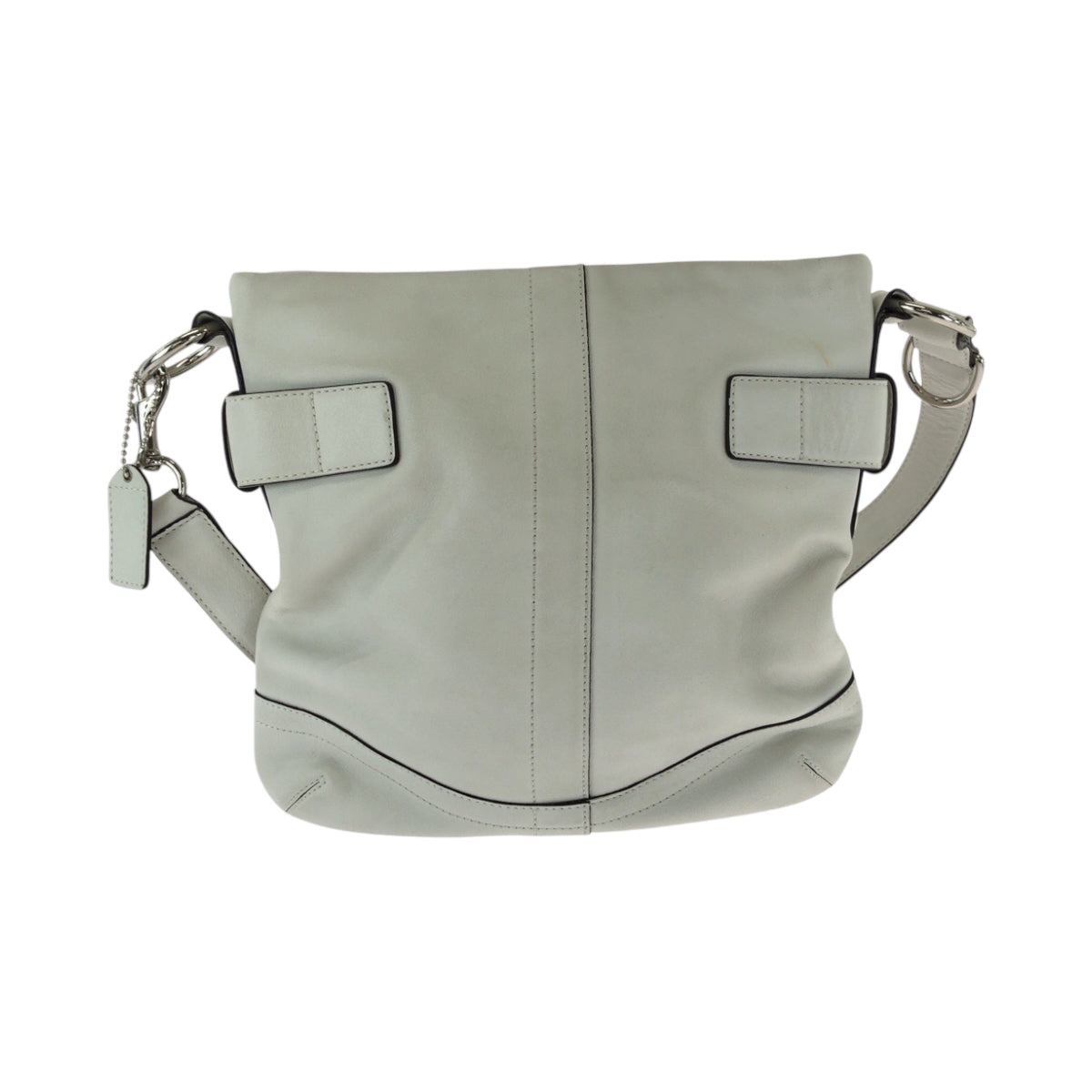 COACH コーチ ホワイト シルバー金具 レザー 1452 ショルダーバッグ  レディース ABP5