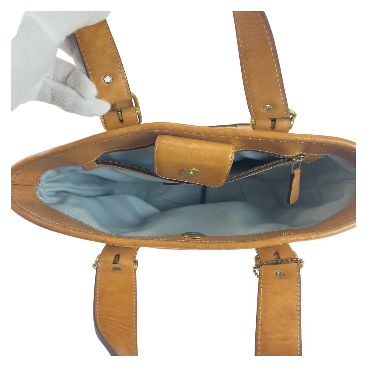 12079
 
COACH Signature Light Brown Camel Beige Gold Hardware Straw/Leather Tote Bag Shoulder Bag Handbag Women's