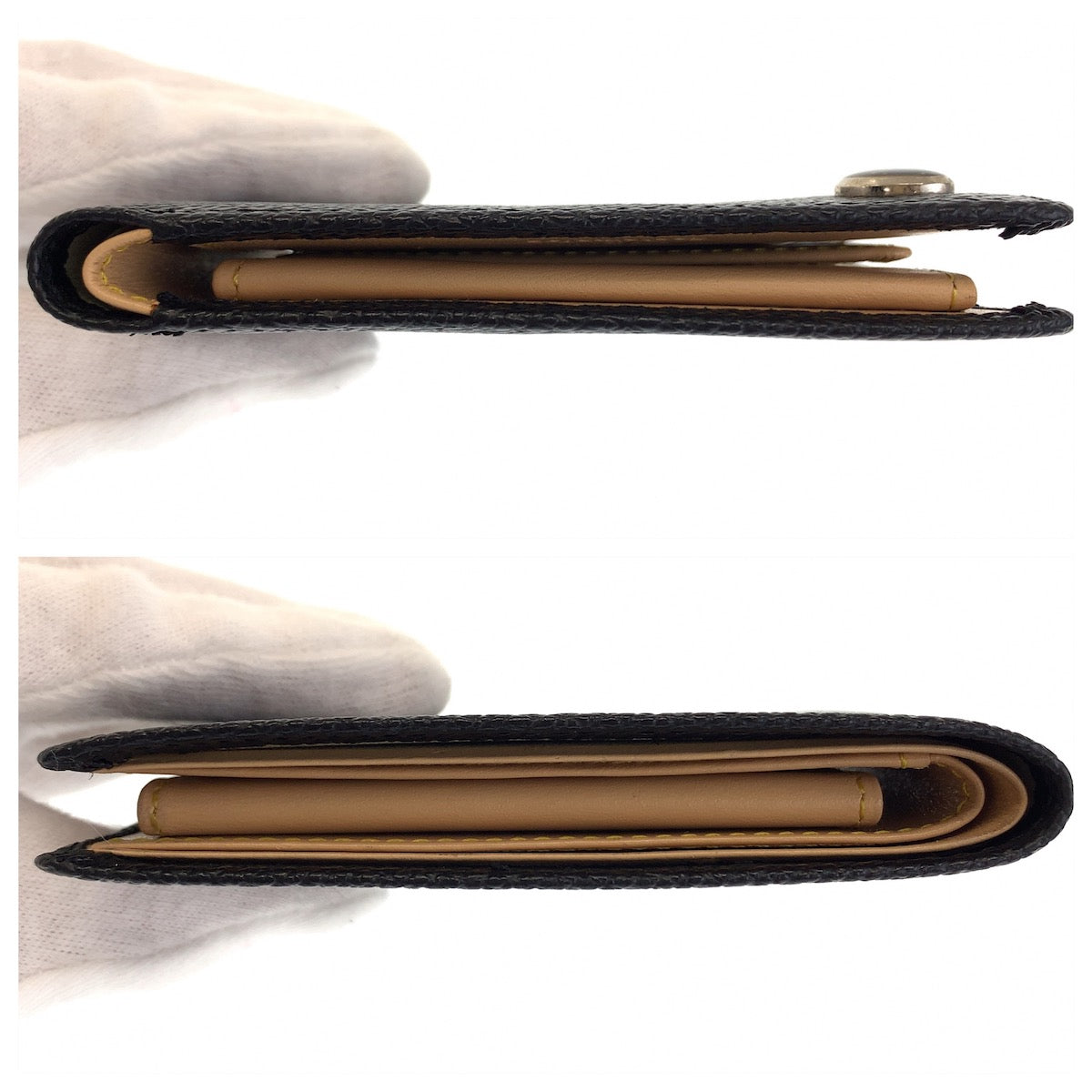 12076
JC de CASTELBAJAC カステルバジャック ブラック シルバー金具 レザー 折財布 コンパクトウォレット  メンズ