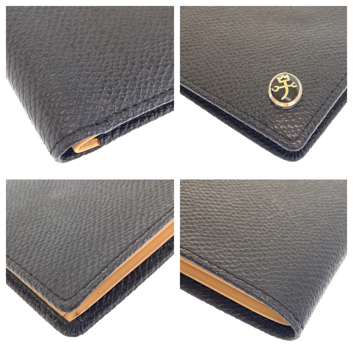 12076
JC de CASTELBAJAC カステルバジャック ブラック シルバー金具 レザー 折財布 コンパクトウォレット  メンズ