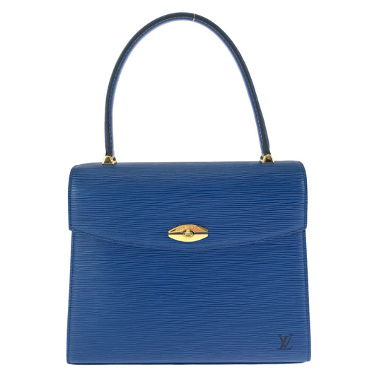 12075
LOUIS VUITTON ルイヴィトン ヴィンテージ エピ マルゼルブ トレドブルー ブルー ゴールド金具 エピレザー M52375 ハンドバッグ バニティバッグ  レディース