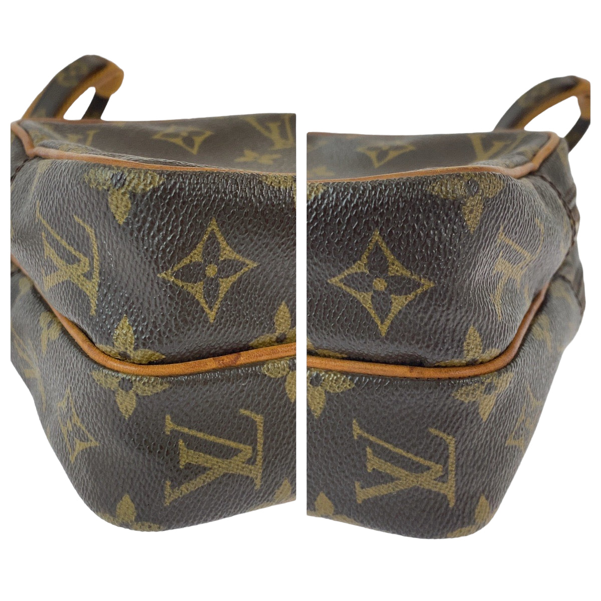 2074
LOUIS VUITTON ルイヴィトン モノグラム ミニアマゾン ブラウン ゴールド金具 PVC M45238 斜め掛け ショルダーバッグ ポシェット  レディース