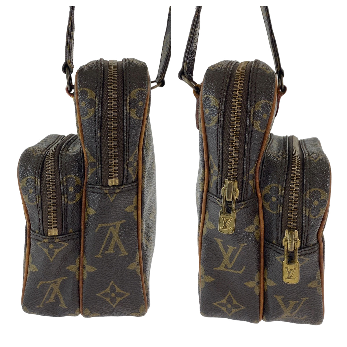 2074
LOUIS VUITTON ルイヴィトン モノグラム ミニアマゾン ブラウン ゴールド金具 PVC M45238 斜め掛け ショルダーバッグ ポシェット  レディース