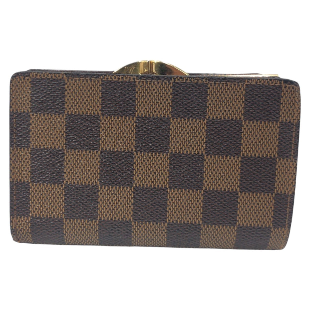 12812
LOUIS VUITTON ルイヴィトン ポルトフォイユ ヴィエノワ ダミエ エベヌ ブラウン ゴールド金具 PVC N61674 折財布 コンパクトウォレット がま口  レディース