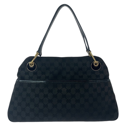 12072
GUCCI グッチ ブラック 黒 ゴールド金具 GGキャンバス / レザー 121023 トートバッグ ショルダーバッグ  レディース