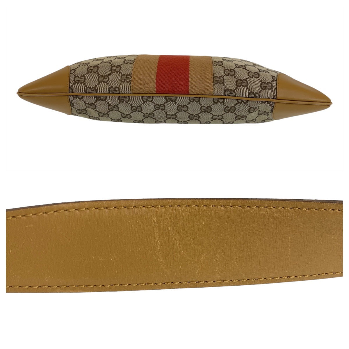 GUCCI グッチ ジャッキー シェリーライン ベージュ キャメル ゴールド金具 GGキャンバス 001.4075 ショルダーバッグ  レディース