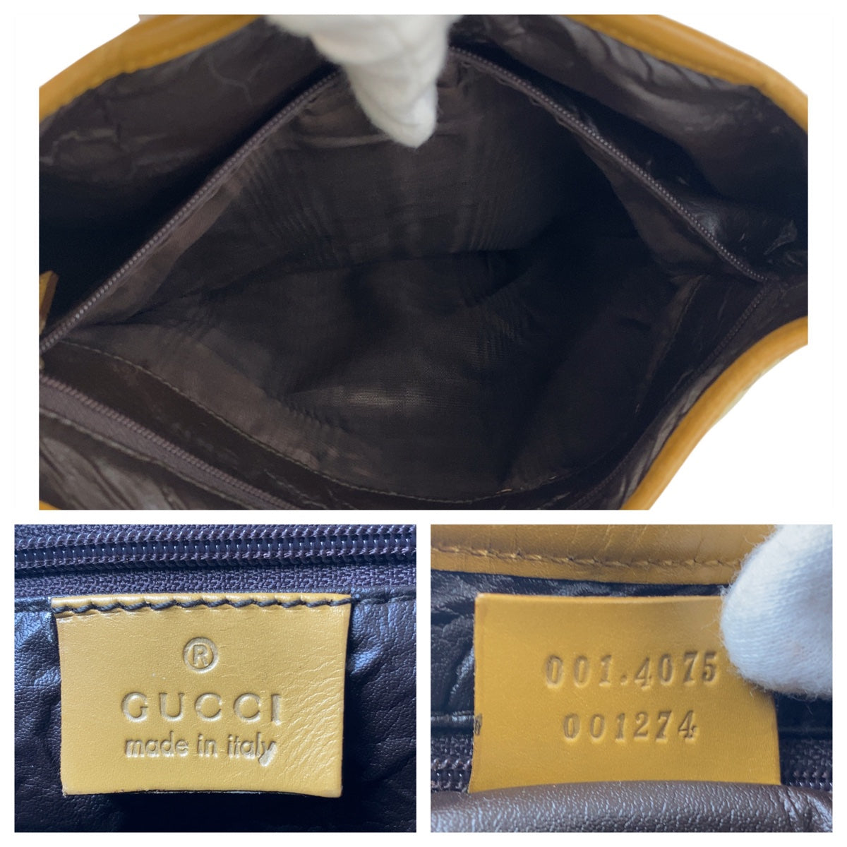 GUCCI グッチ ジャッキー シェリーライン ベージュ キャメル ゴールド金具 GGキャンバス 001.4075 ショルダーバッグ  レディース